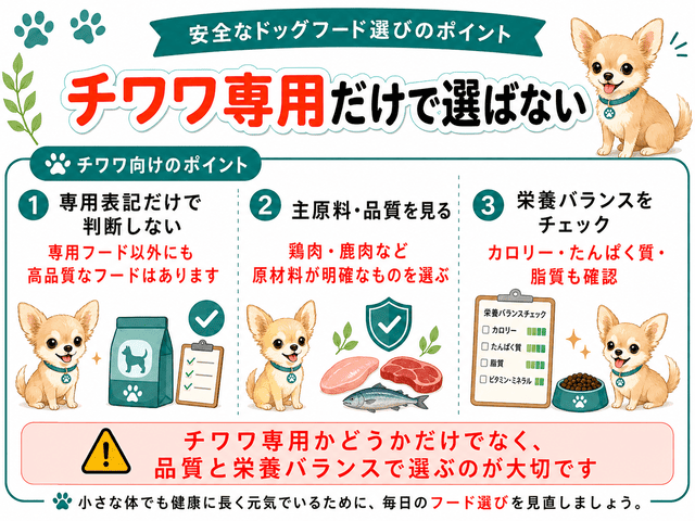 ドッグフードの選び方①（チワワ専用）