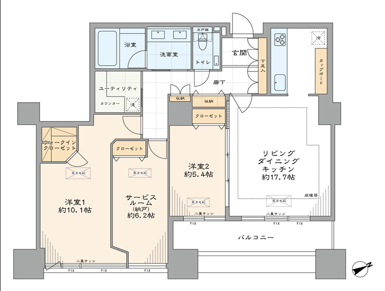 東京ツインパークスライトウィング 3708号室