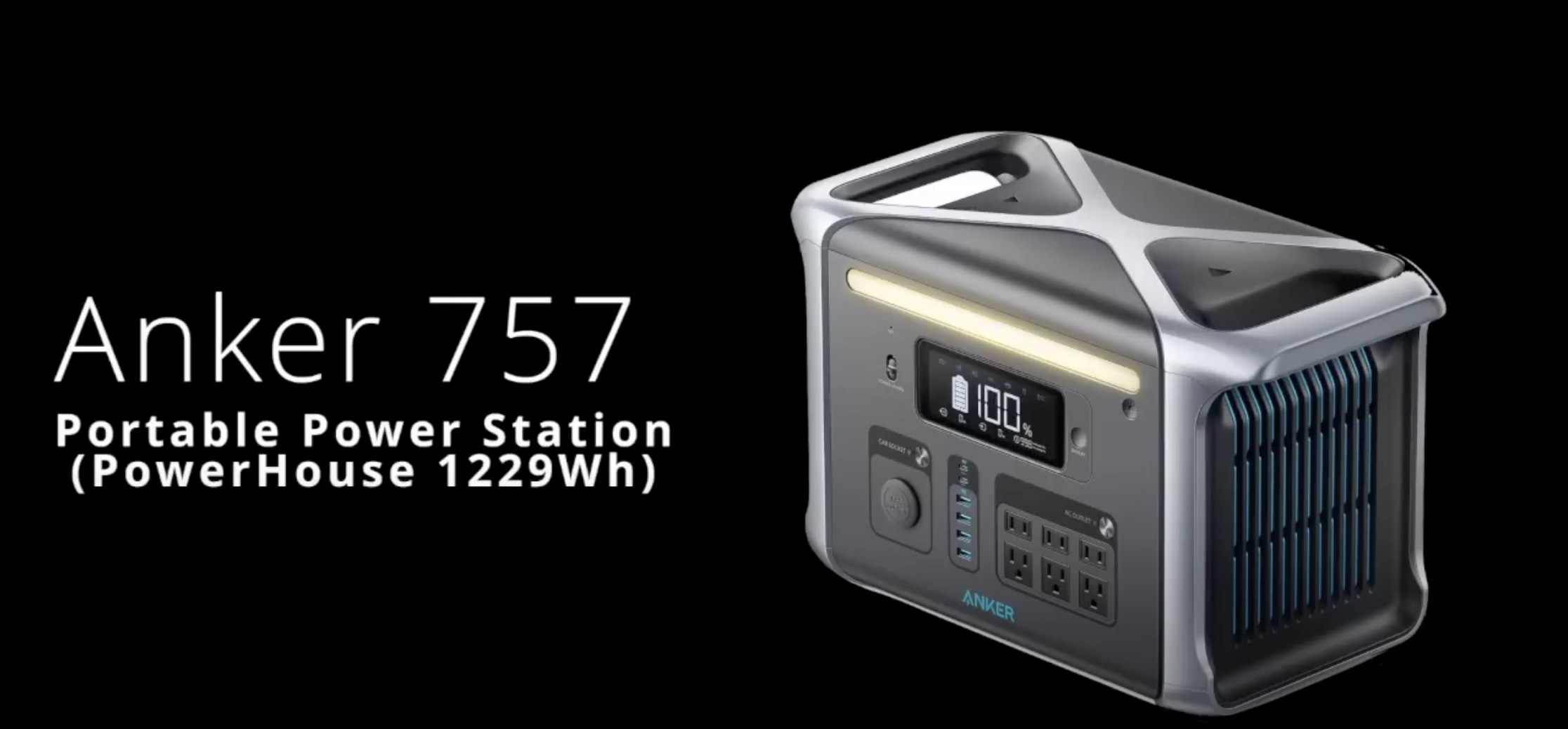 Anker アンカー ポータブル電源 757 1229Wh キャンプ用 Anker 757 Portable Power Station (PowerHouse 1229Wh