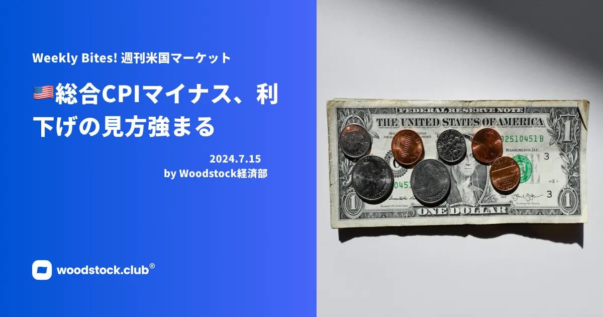 総合CPIマイナス、利下げの見方強まる