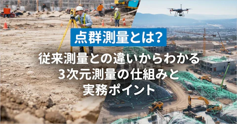 点群測量とは？従来測量との違いからわかる3次元測量の仕組みと実務ポイント