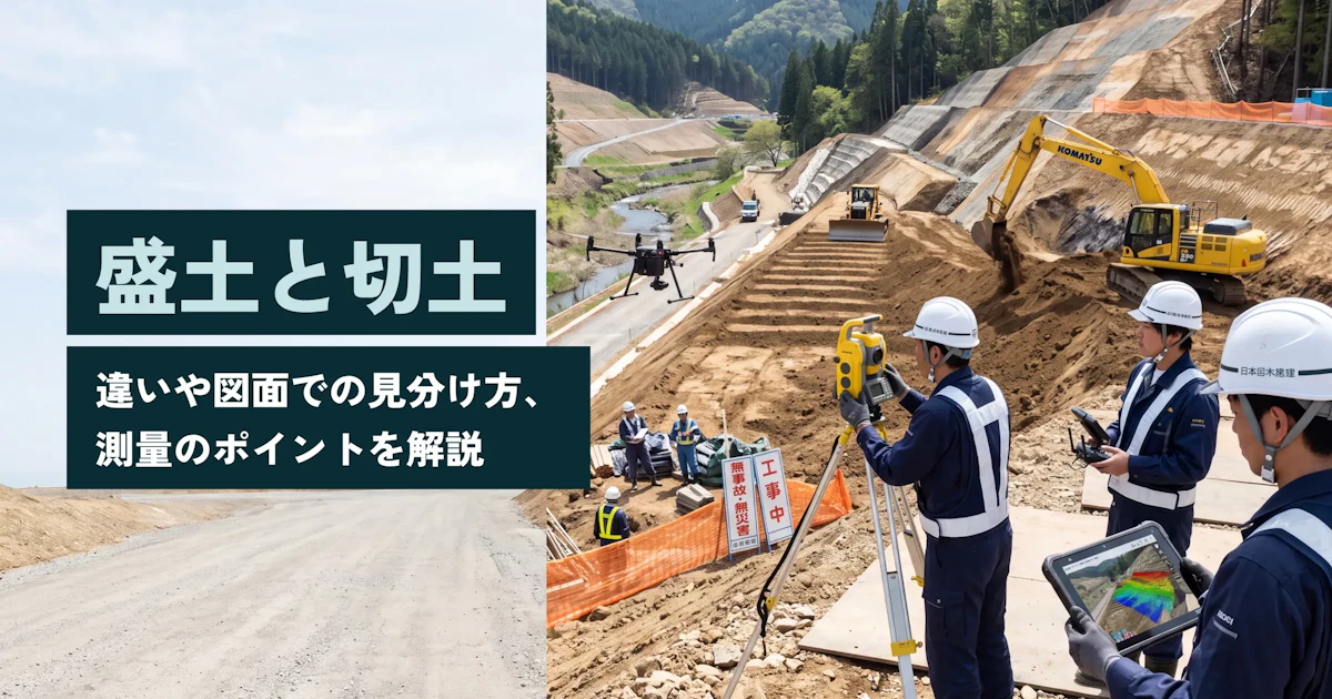 盛土と切土とは。違いや図面での見分け方、測量のポイントを解説