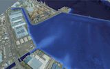 陸と海の公開データをつなぎ、調査前の状況把握へ──三栄ハイテックスが海底地形を3Dで可視化