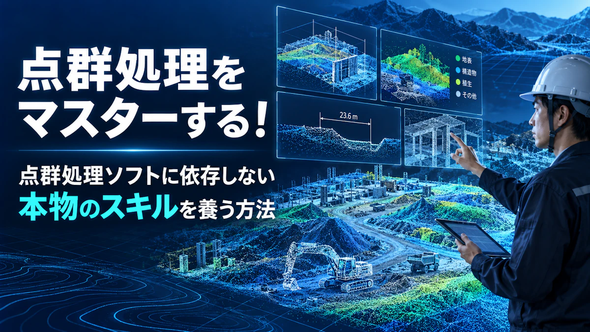 点群処理をマスターする！点群処理ソフトに依存しない本物のスキルを養う方法