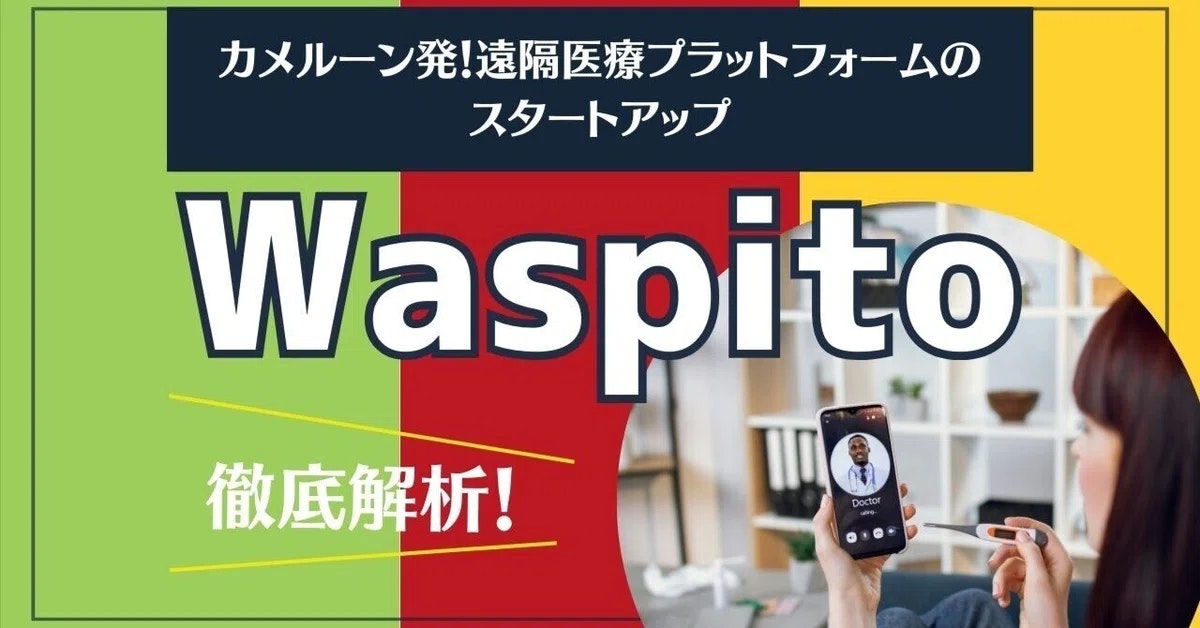 Waspito カメルーン発の遠隔医療プラットフォームのスタートアップを徹底解析