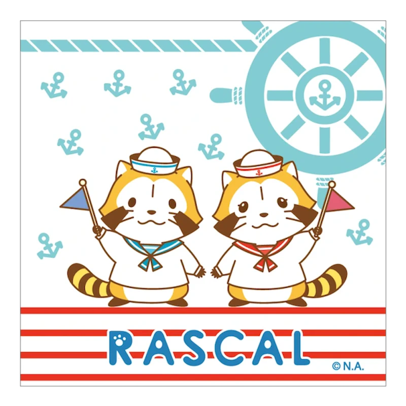 ラスカル マリンデザイン ハンカチ