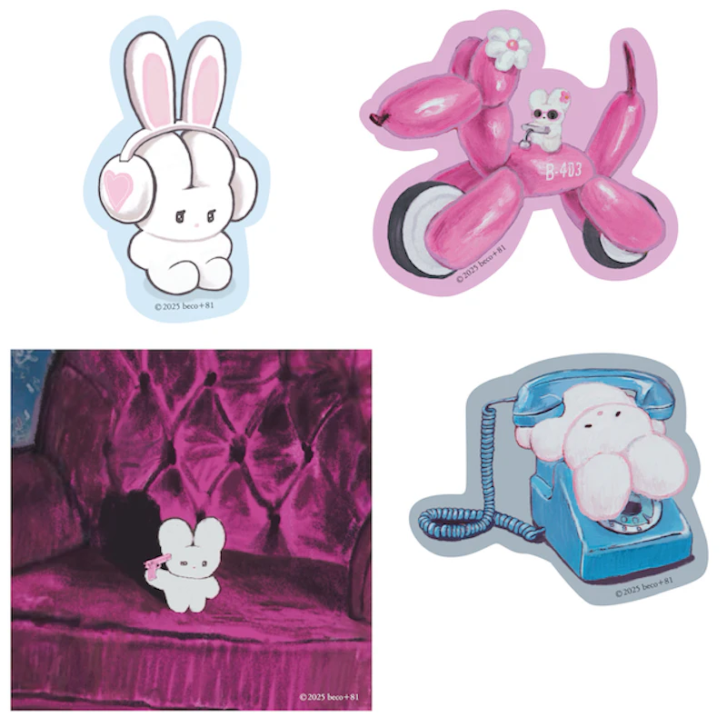 イラストレーター・beco+81の「しりみみうさぎ」初の展覧会が渋谷PARCO