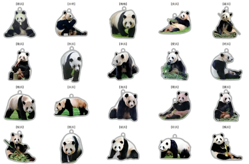 イメージ　パンダファミリーアクリルキーホルダー