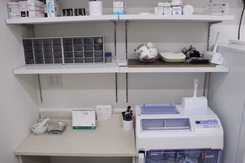 お薬の調剤をしたりする作業台