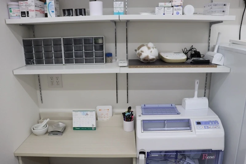 お薬の調剤をしたりする作業台