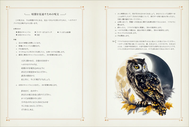 書籍『神秘のフクロウ 聖なる使い魔の生態と魔術』9月発売｜Minima