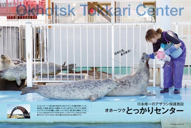 ページ、オホーツクとっかりセンター（『アザラシまるごとBOOK』より）