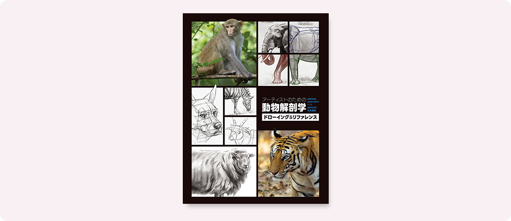 約50体の動物を網羅した『アーティストのための動物解剖学：ドローイング＆リファレンス』11月下旬発売