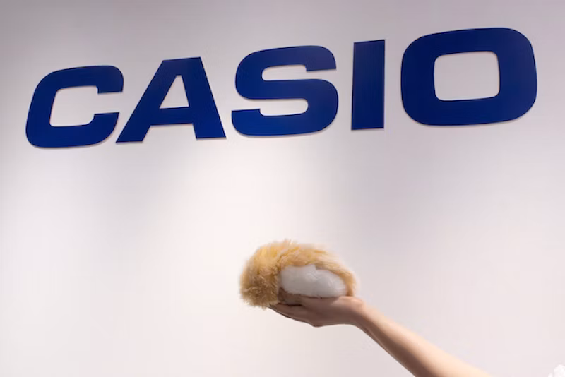 CASIOロゴとモフリン