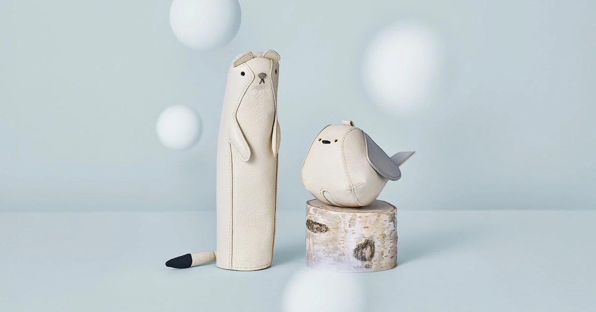 シマエナガとオコジョの愛らしい革小物が登場しました