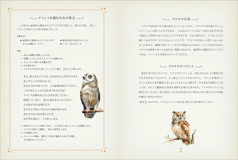 書籍『神秘のフクロウ 聖なる使い魔の生態と魔術』9月発売｜Minima