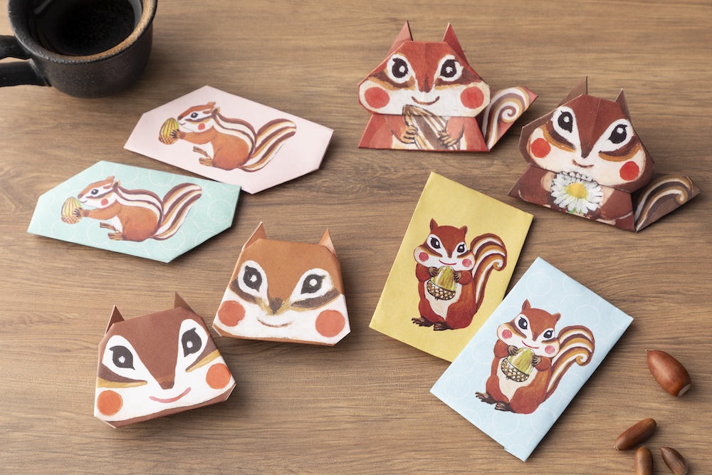 リスを描く作家・藤岡ちさ『リスのおりがみレターブック』2月5日発売