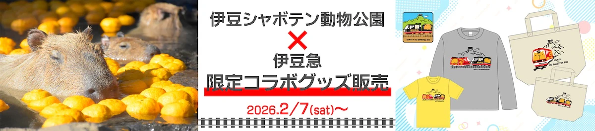 カピバラとリゾート21がコラボ。伊豆シャボテン動物公園×伊豆急行の限定グッズが登場