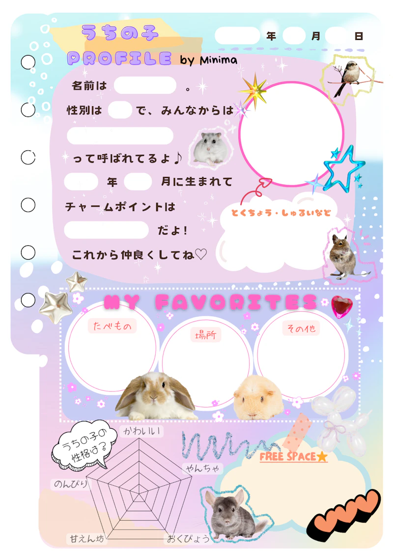 うちの子プロフィール ©Minima