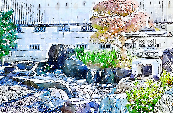 各務原・那加信長町の庭