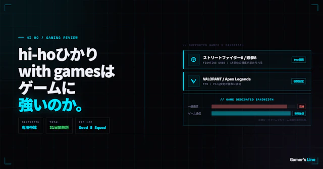 hi-hoひかり with gamesはゲームに強いのか。専用帯域の仕組みとプロ使用実績まとめ