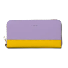 シンプルラウンドバイカラー長財布（エンボス）