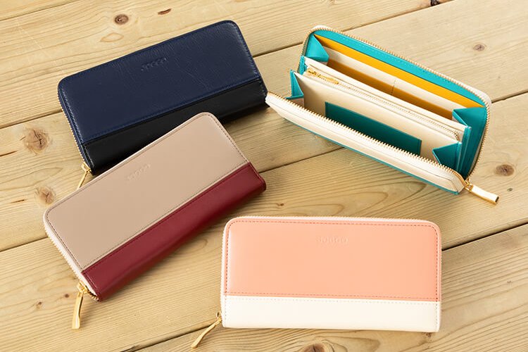 JOGGO シンプルラウンド長財布(バイカラー)
