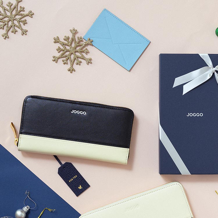 シンプルラウンド長財布（バイカラー）