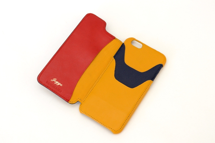 お客様がカスタマイズした本革iPhone6ウォレット