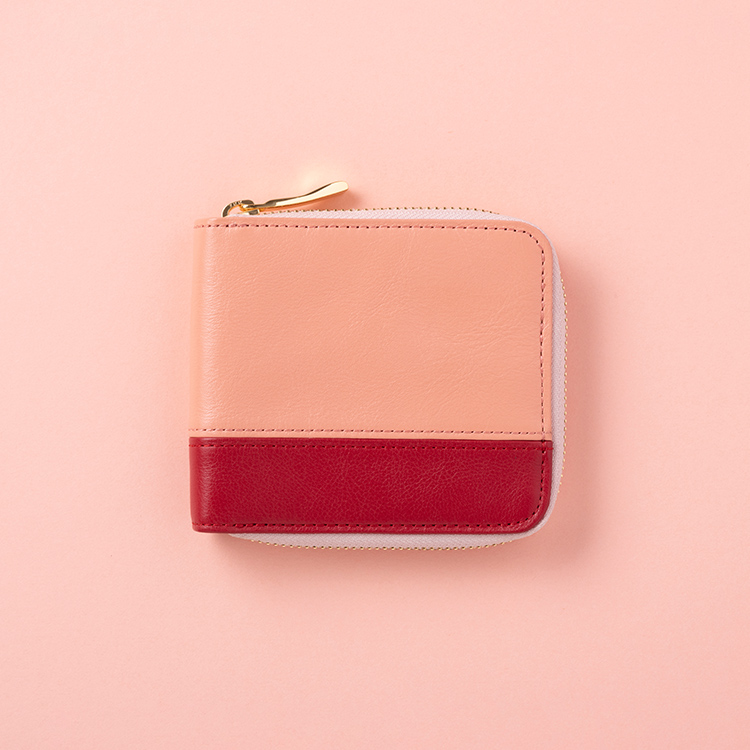 ラウンド２つ折り財布（バイカラー）