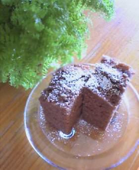 レンジで簡単チョコケーキ