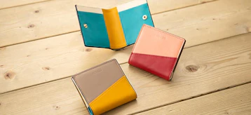 2つ折りエッジカラー財布(アシンメトリー)