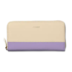 シンプルラウンドバイカラー長財布(エンボス)