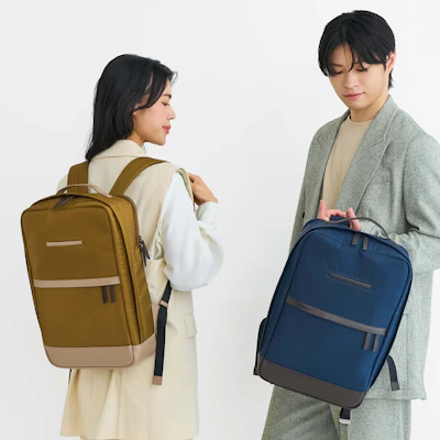 CORDURA® ECO ビジネスバックパック（ミッドナイトネイビー・エスプレッソブラウン・グレージュ）
