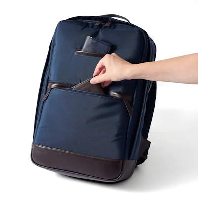 CORDURA® ECO ビジネスバックパック（ミッドナイトネイビー・エスプレッソブラウン）