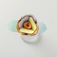 革の一輪花（バラ）