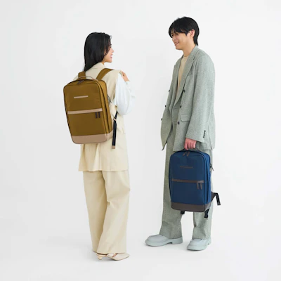 CORDURA® ECO ビジネスバックパック（ミッドナイトネイビー・エスプレッソブラウン・グレージュ）