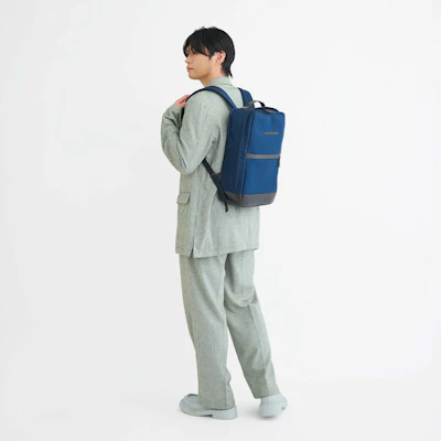 CORDURA® ECO ビジネスバックパック（ミッドナイトネイビー・エスプレッソブラウン）