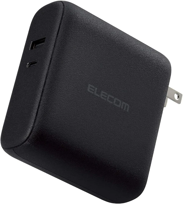 エレコム モバイルバッテリー AC充電器一体型 10000mAh DE-AC07-10000BK