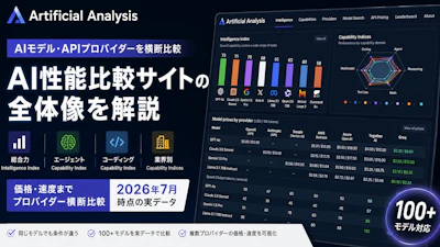 Artificial Analysisとは？AIモデル比較サイトの全体像をわかりやすく解説