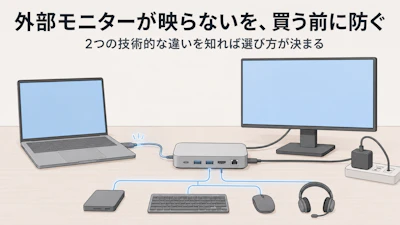 ドッキングステーションで外部モニターが映らない｜Mac相性問題が起きない選び方