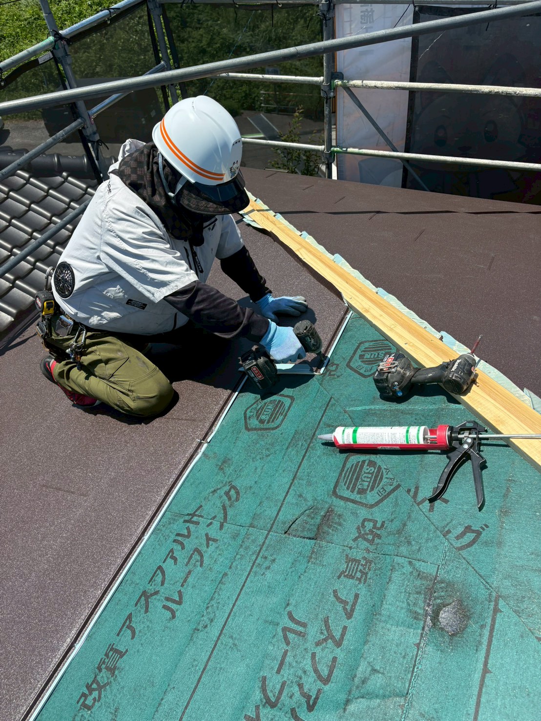 水切り施工・屋根伏せ施工