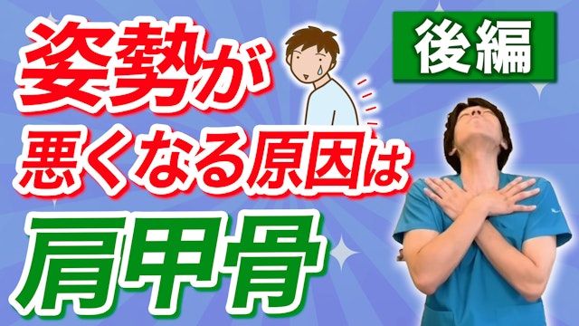 【肩甲骨はがし】姿勢が悪くなるのは肩甲骨のせい！後編