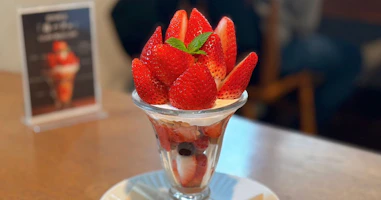 NAKAO CAFEの苺パフェを実食レビュー|たっぷり苺と濃厚ジャージー牛乳ジェラートを楽しめる期間限定パフェ