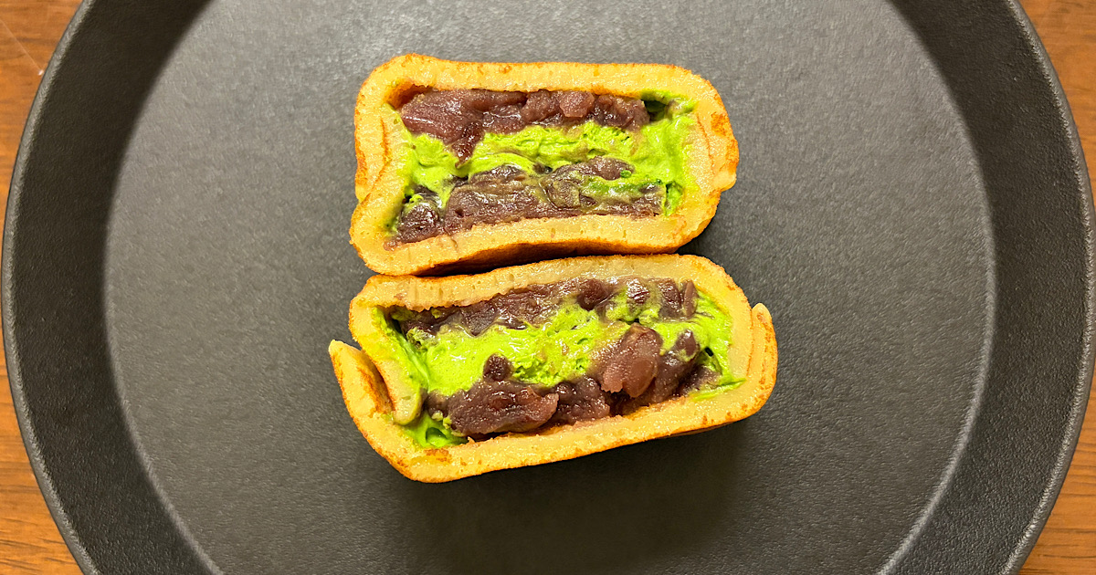 どら焼き専門店まるごと「抹茶ホイップ」を実食レビュー。もっちり皮と抹茶ホイップが相性抜群