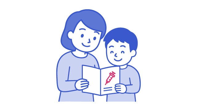 自己輸注の方法や疑問点について医療スタッフに相談する図です