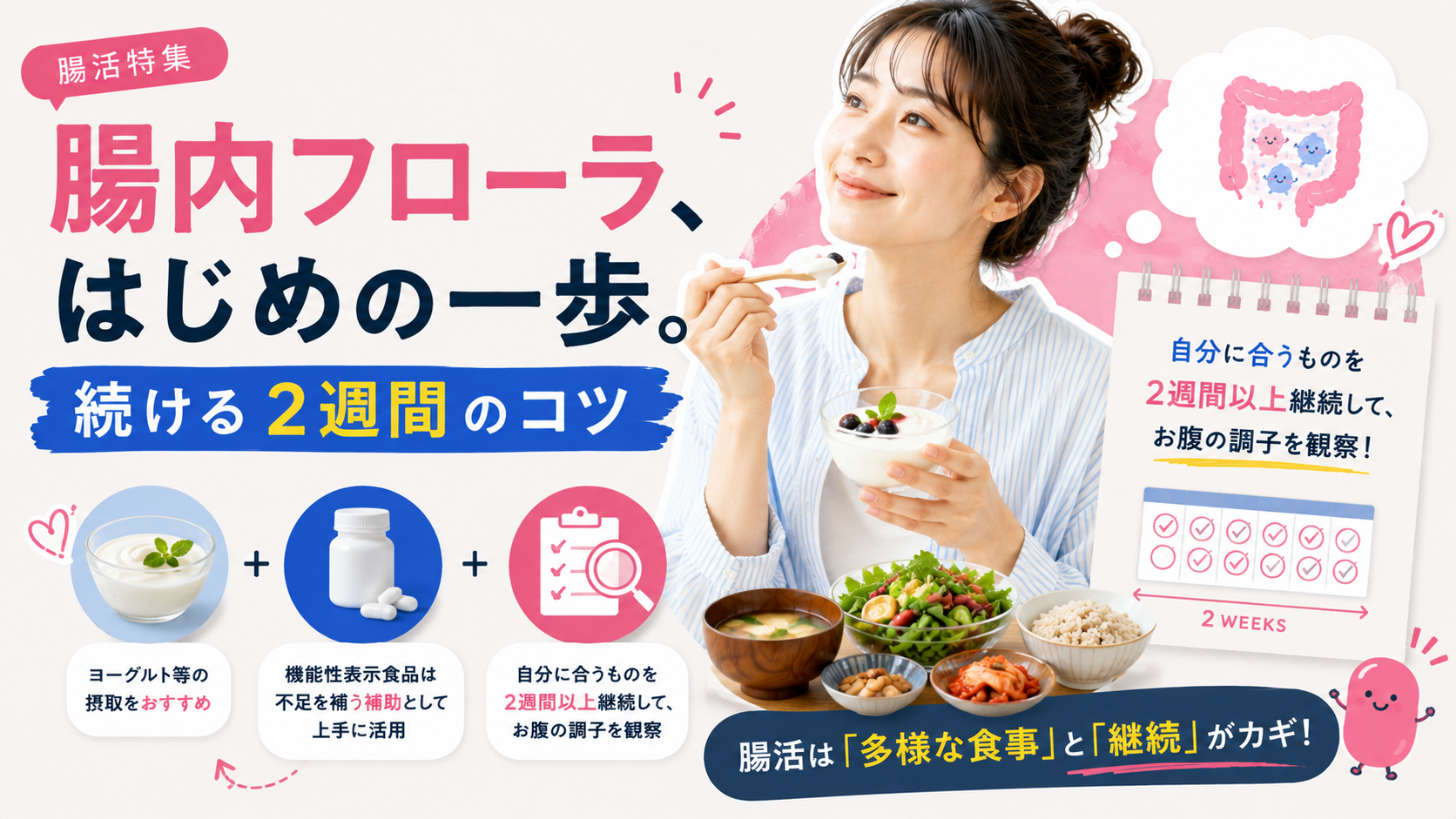 腸内フローラを整えるために何をすれば一番効果的なのでしょうか？最近