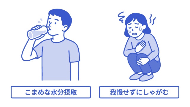 神経調節性失神で気をつけることを説明する図です