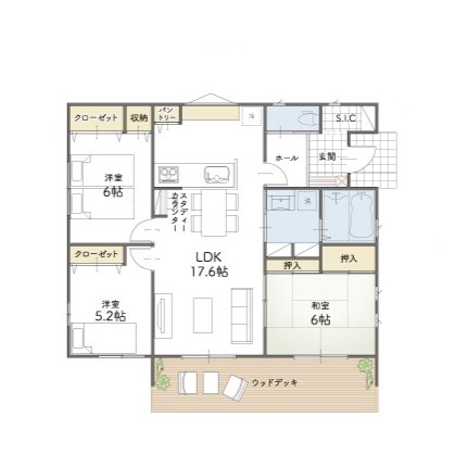 24坪間取り例