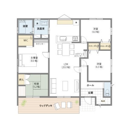 30坪間取り例